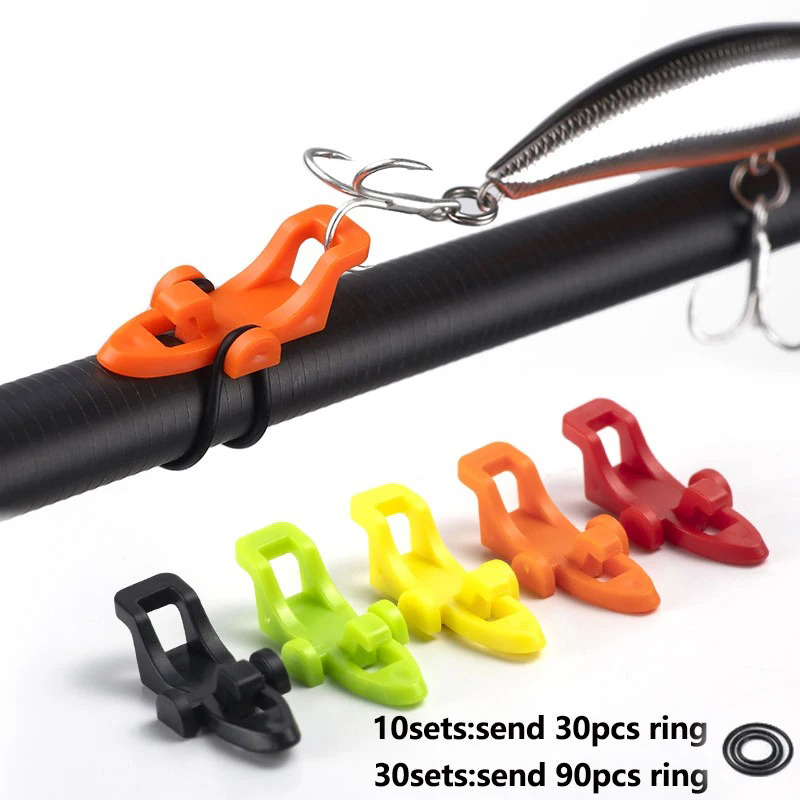 Fishing Equipment Hook - 1-10 Stück Angelruten-Hakenhalter Köderhalter Jig-Haken Sicherheitshalter