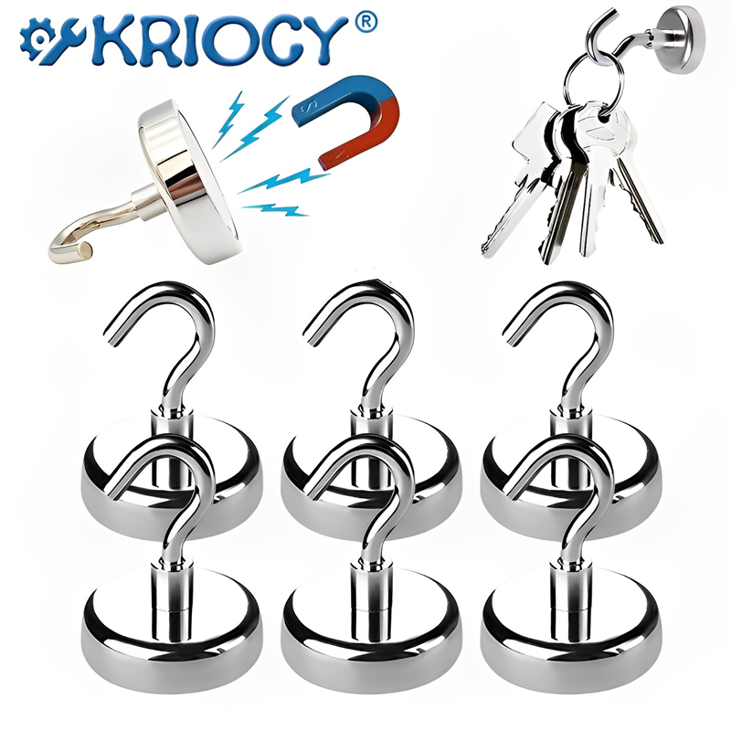 Fishing Equipment Hook - Starker, leistungsstarker runder Neodym-Magnethaken, Bergungsmagnet, Halter