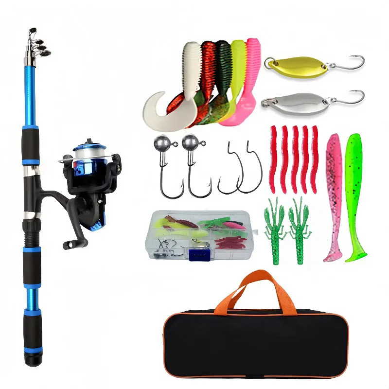 Fishing Equipment Online - Angelruten-Set, komplette Kits mit Teleskop-Angelrute und