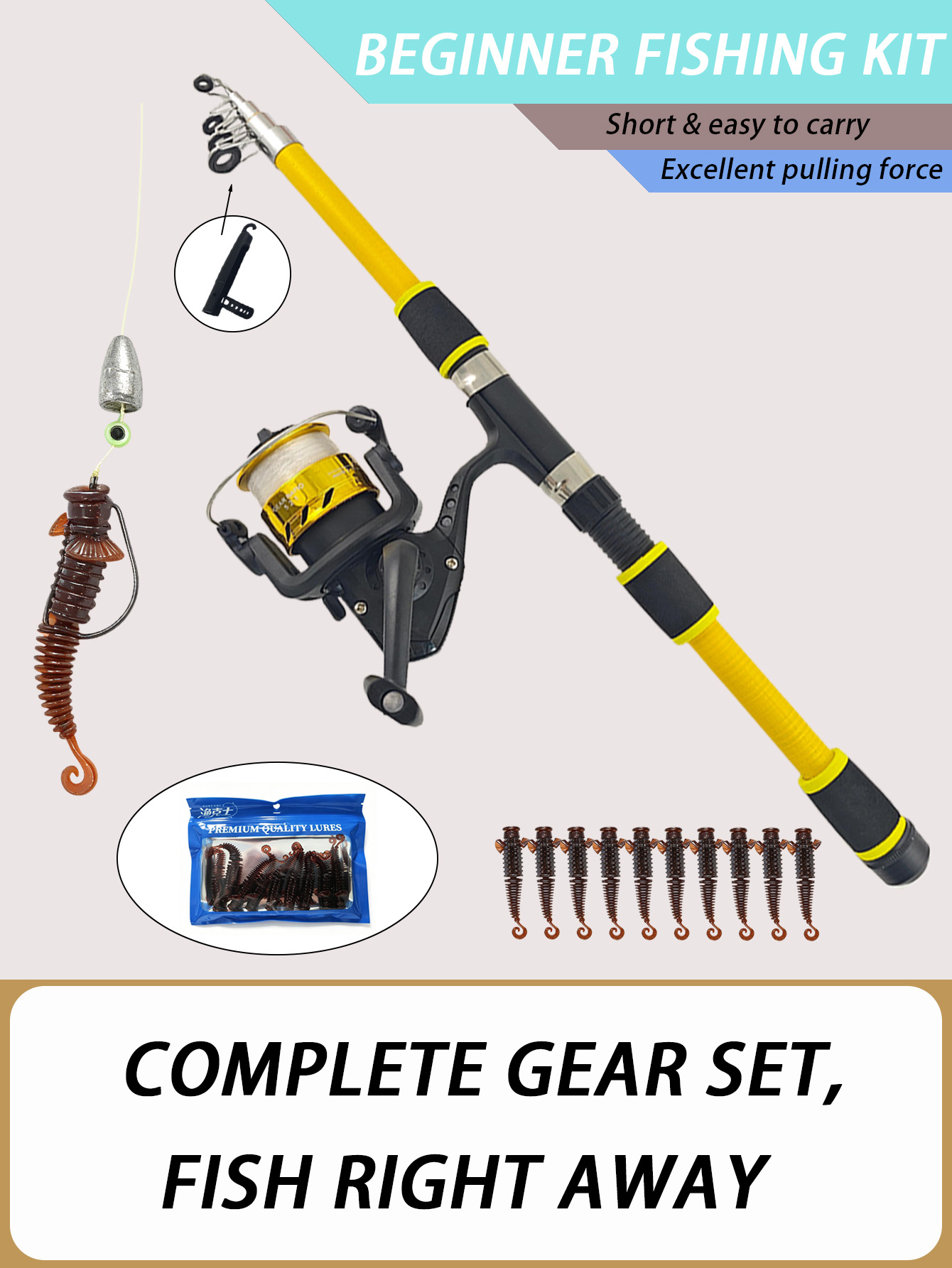 1,8 m Teleskop-Angelruten-Komb – Fishing Equipment Online Bewertung und Preis