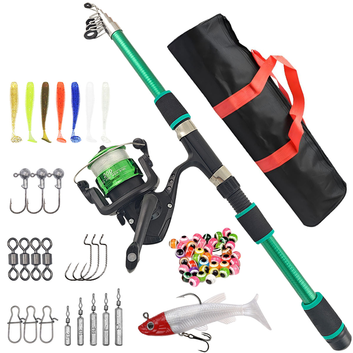 Spinnruten- und Rollen-Komplet – Fishing Equipment Online Bewertung und Preis