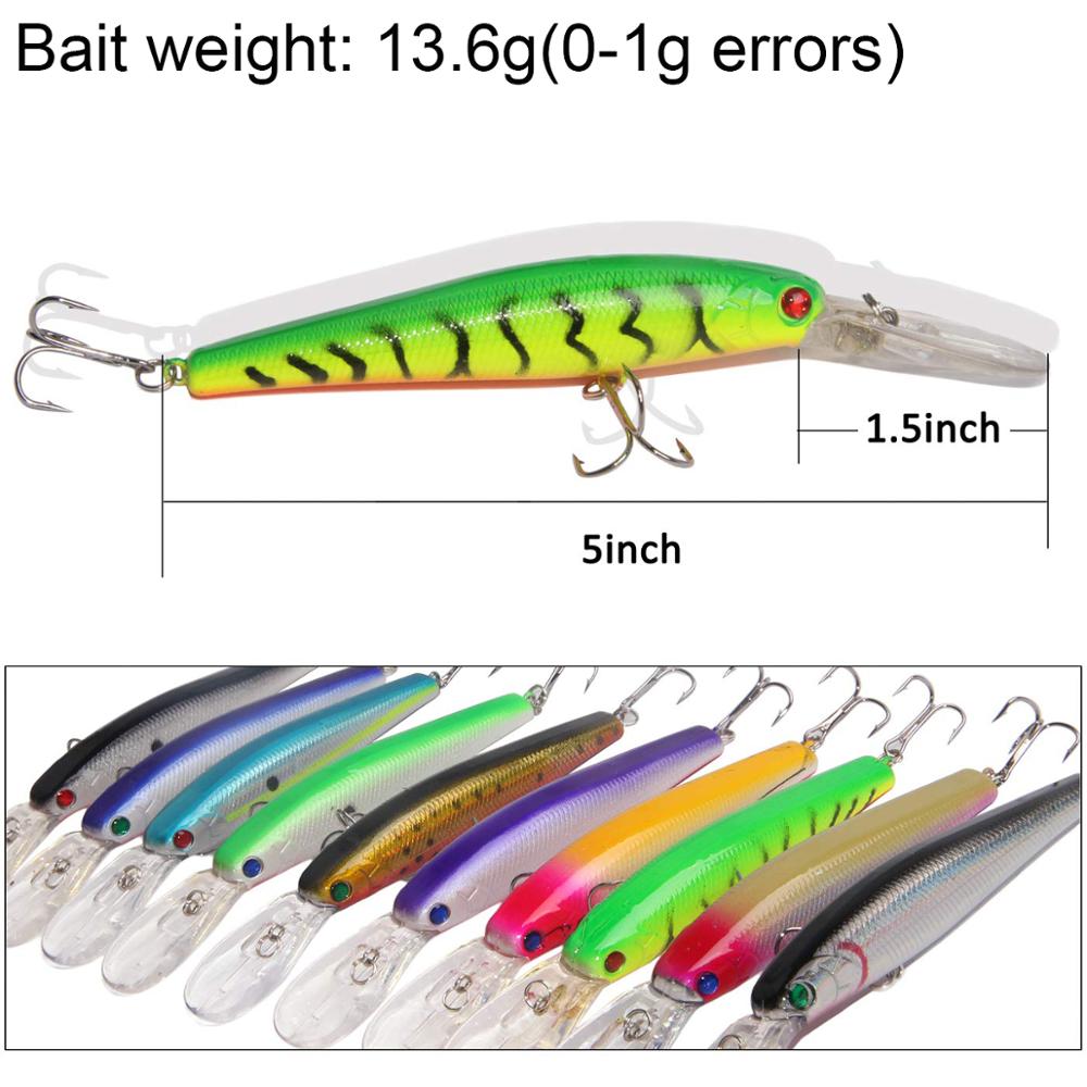 10PCS Minnow Angeln Locken 13, – Fishing Equipment Shop Bewertung und Preis