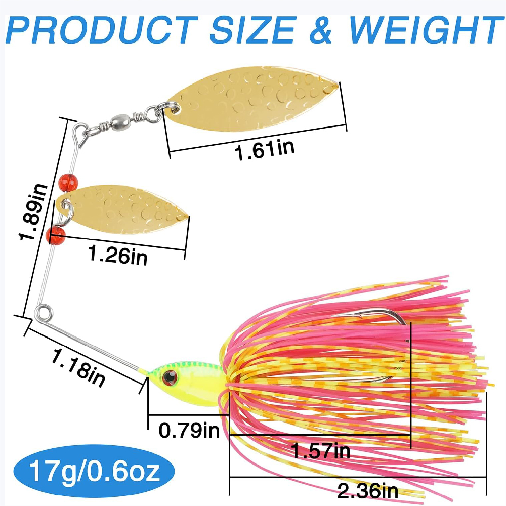 6 Stück Spinnerbait Angelköder – Fishing Equipment Shop Bewertung und Preis