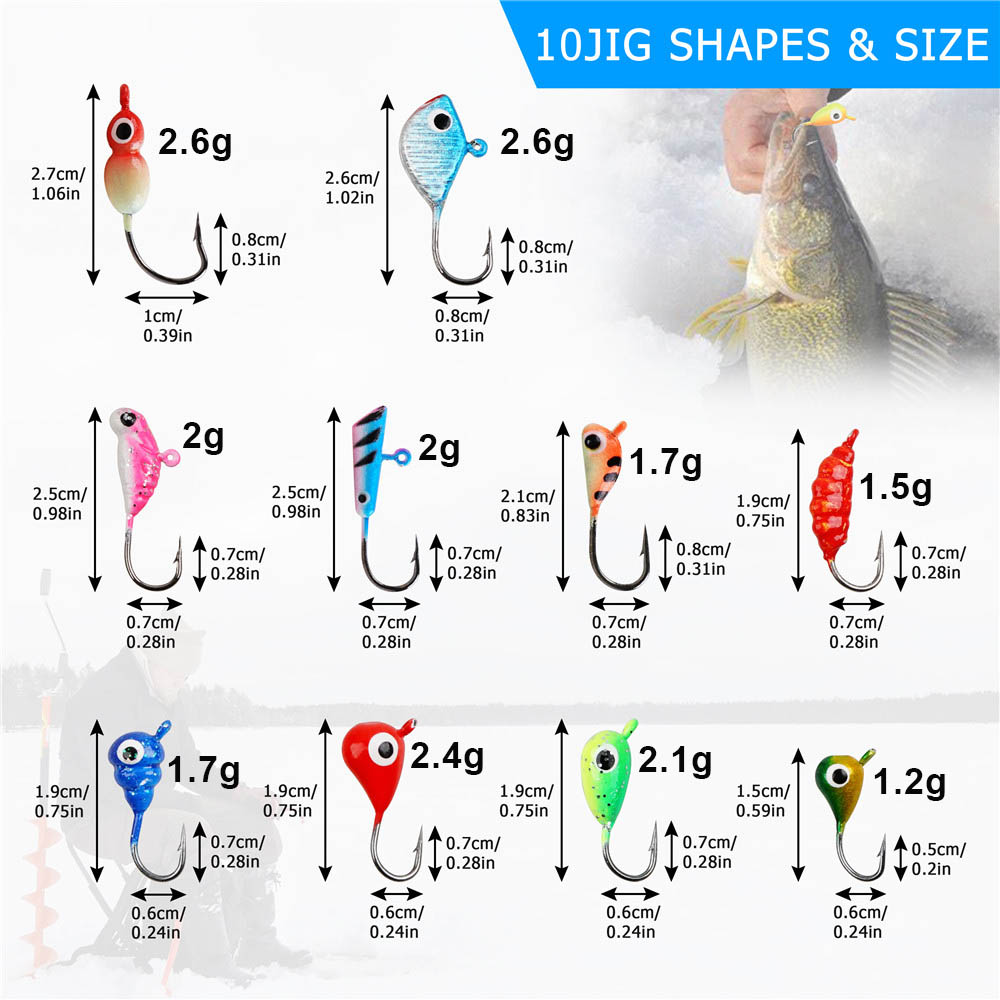 24Pcs eis angeln getriebe Kit  – Fishing Equipment Shop Bewertung und Preis