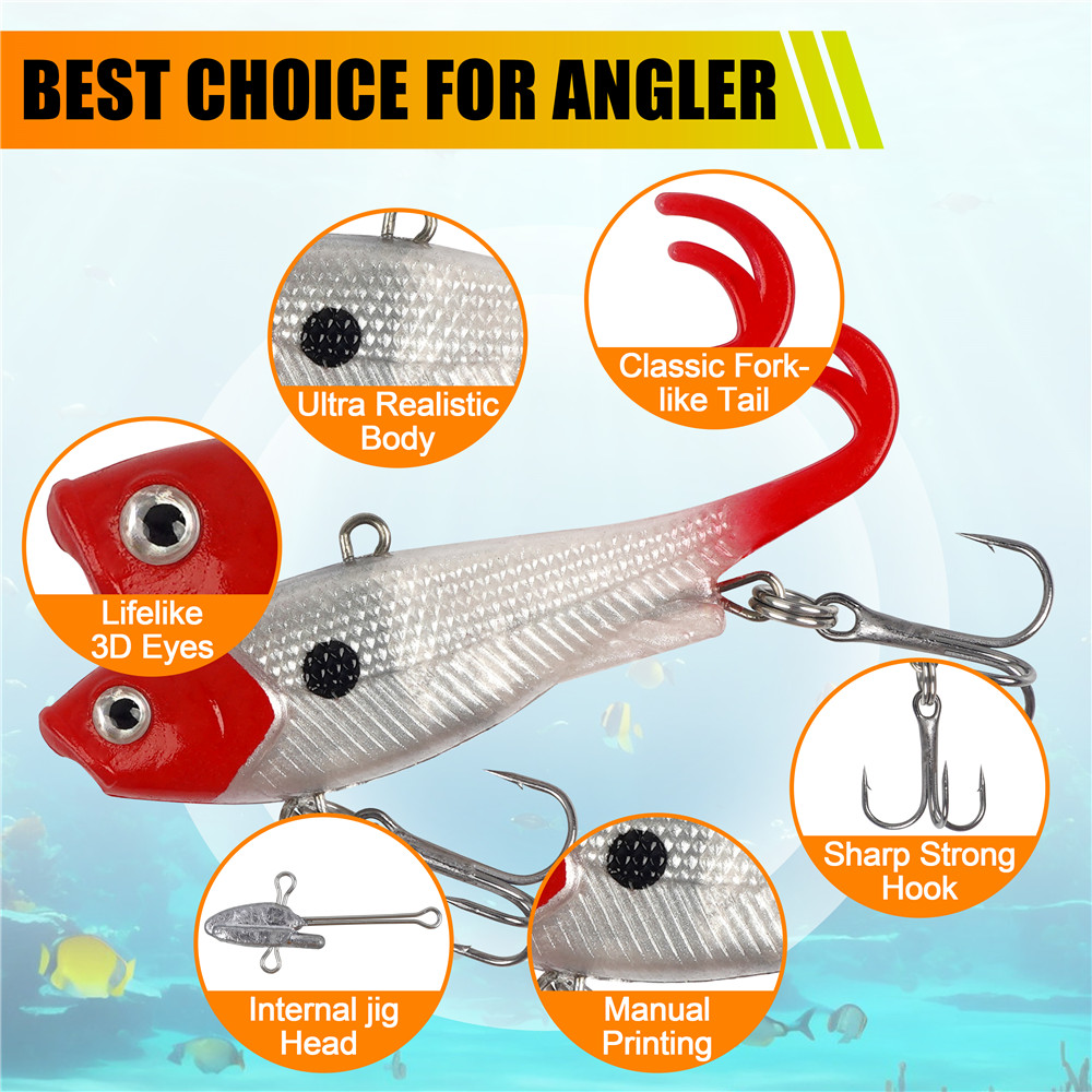 5 Stück weiche Bass-Angelköder – Fishing Equipment Shop Bewertung und Preis