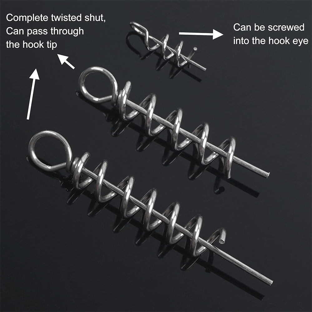 50Pcs Frühling Twist Lock Ange – Fishing Equipment Hook Bewertung und Preis