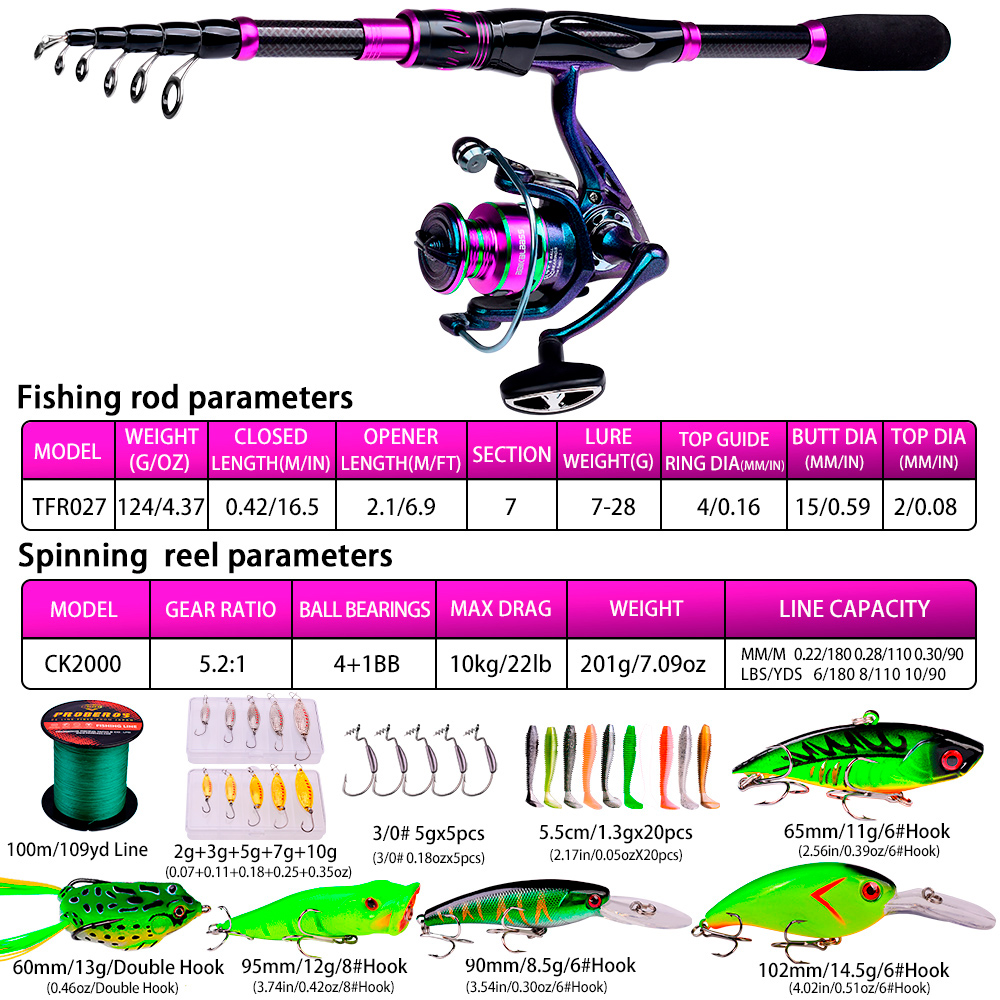 PROBEROS 2,1 m Baitcasting/Spi – Fishing Equipment Online Bewertung und Preis