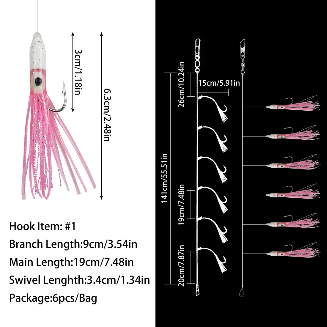 6er-Pack Schnur-Angelhaken, 6- – Fishing Equipment Shop Bewertung und Preis