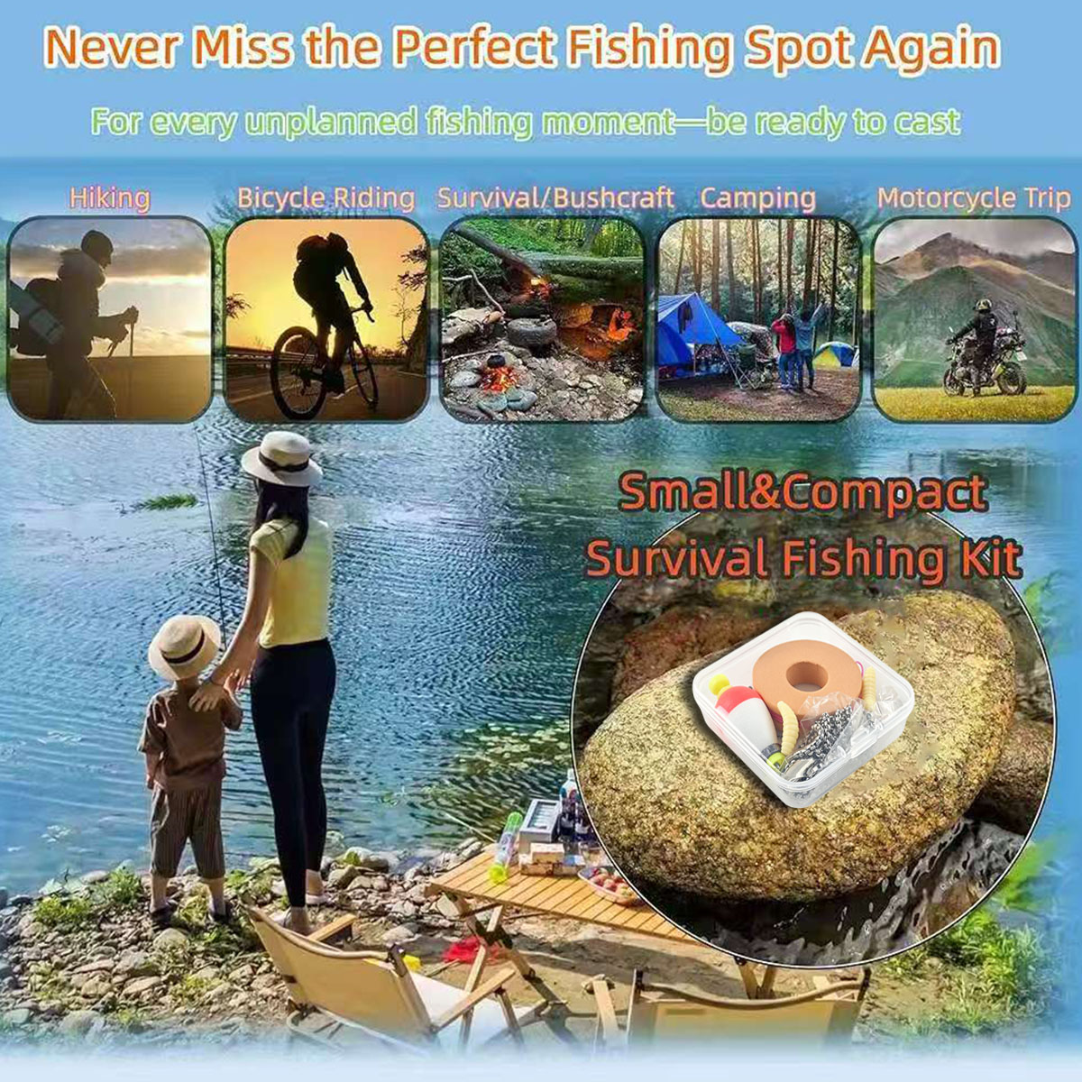 Tragbares Notfall-Angelset, tr – Fishing Equipment Hook Bewertung und Preis